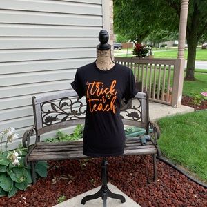 TRICK OR TEACH Halloween tee for teachers